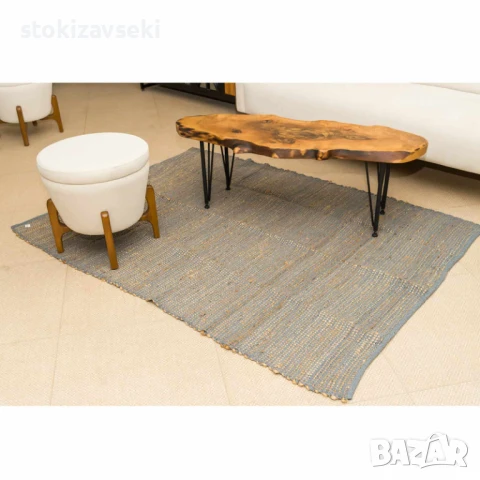 Килим тип черга, сиво с бежово, 3 размера, снимка 5 - Килими - 51240892