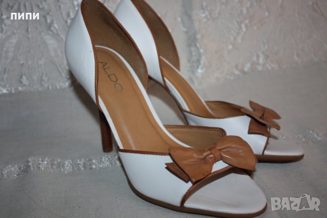 Супер елегантни бели, летни, ест. кожа, снимка 3 - Дамски елегантни обувки - 31896506