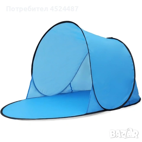 Автоматична плажна палатка с параван, UV защита 30+, 150x150x90 см, снимка 7 - Палатки - 54325794