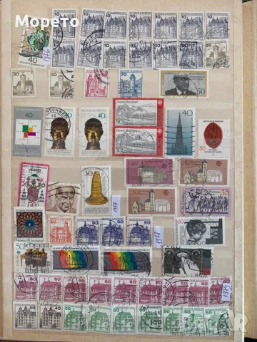 Лот стари марки от ГФР-От 1954 до 1990г-595 броя, снимка 4 - Филателия - 48478430