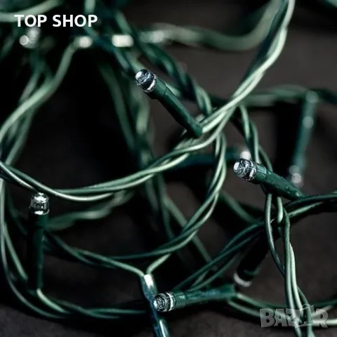 Висококачествени лампички за отвън и от вътре 19 метра. Топла бяла светлина. Работят на ток., снимка 3 - Декорация за дома - 48788350