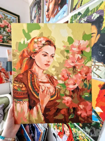 Удивително Красива Авторска картина "Българска Мома", снимка 2 - Картини - 50058513