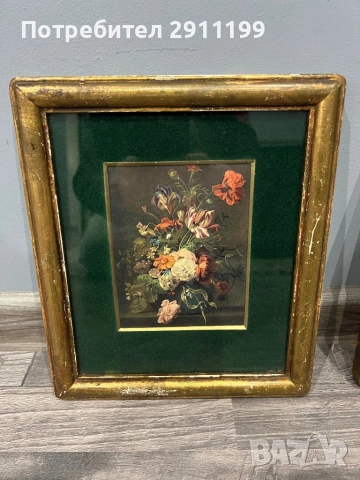 Антикварна картина, 2 бр., снимка 2 - Картини - 54303852