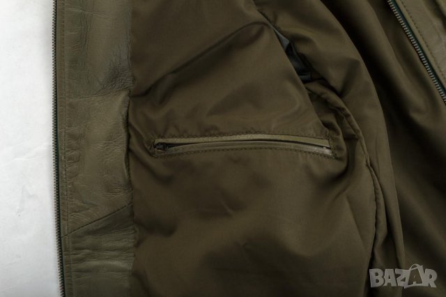 Мъжко яке от естествена кожа цвят каки марка Giorgio di Mare - 3XL, снимка 5 - Якета - 38478147