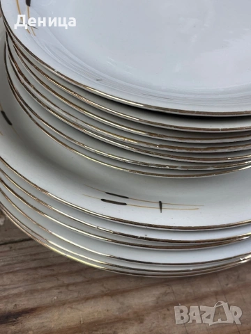 български папур от СИП Ръчна и стилна декорация и златен кант 7 десертни чинии-18.5 см 6, снимка 11 - Чинии - 54141913