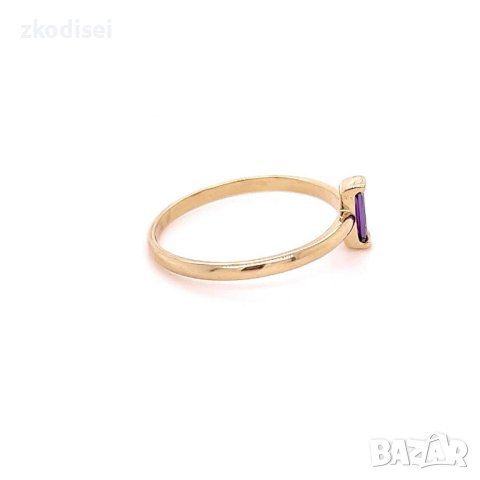 Златен дамски пръстен 1,35гр. размер:54 14кр. проба:585 модел:21858-1, снимка 2 - Пръстени - 44201824