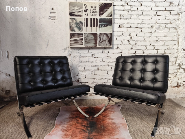 Чифт кожени кресла Барселона, снимка 1