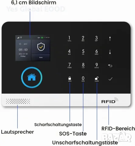 XNY 4G Wi-Fi GSM алармена система с 10 части, Alexa, снимка 2 - Аларми и датчици - 55838377