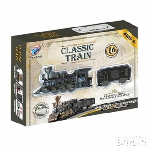 Класически ретро влак с релси - 16 части, снимка 3 - Коли, камиони, мотори, писти - 51080515