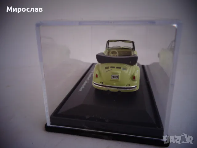 1:72 HONGWELL VW BEETLE CABRIO ИГРАЧКА КОЛИЧКА МОДЕЛ, снимка 4 - Колекции - 47801629