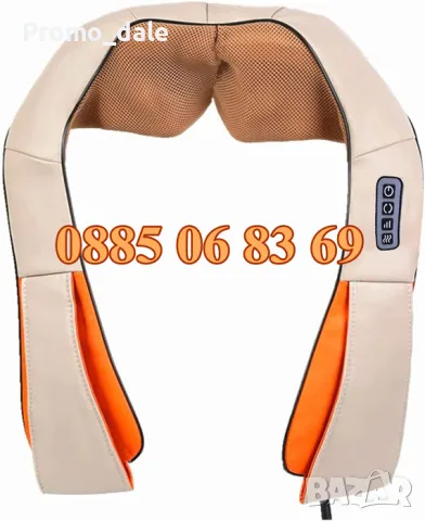 Шиацу масажор за цяла тяло с 6 бутона, масажор за гръб, масажор за врата и раменете, снимка 6 - Масажори - 50326688