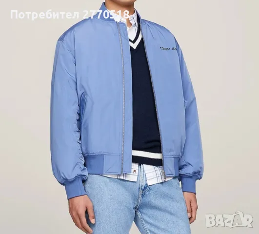 Мъжко зимно яке, бомбер Tommy Jeans, снимка 2 - Якета - 47949364