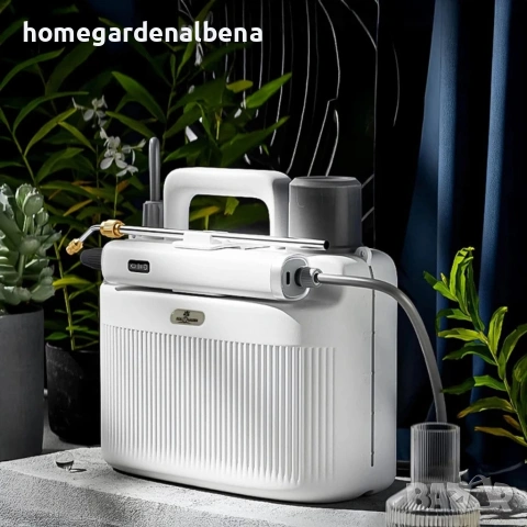 Електрическа градинска пръскачка 5L с батерия 2200mAh – USB-C, регулируема дюза, снимка 15 - Градинска техника - 54118814