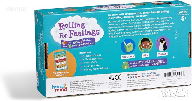 Учебни ресурси Rolling For Feelings Игра със зарове, Възраст 5+, 8 части, снимка 8 - Образователни игри - 42127287