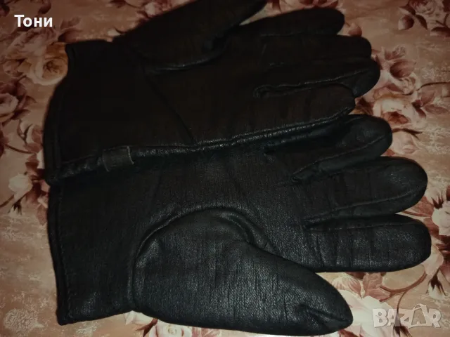 Нови Мъжки Топли Ръкавици Изцяло от Естествена Кожа Черни , снимка 8 - Ръкавици - 47843723