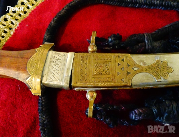 Ханджар,кама с кания,маркировка на майстора. , снимка 6 - Антикварни и старинни предмети - 51800696