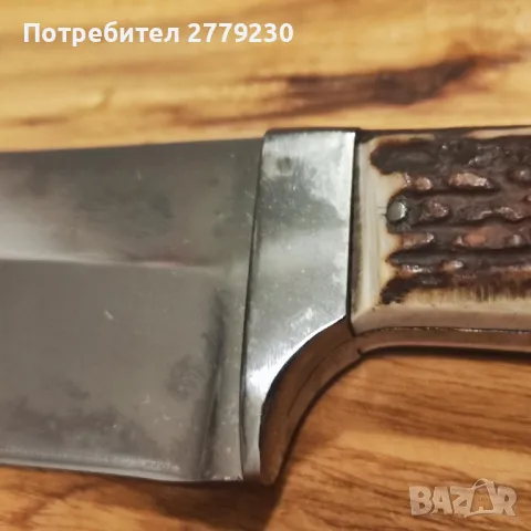 Ловен нож много масивен с дръжка от рог на Елен. Нов!, снимка 2 - Ножове - 49909678