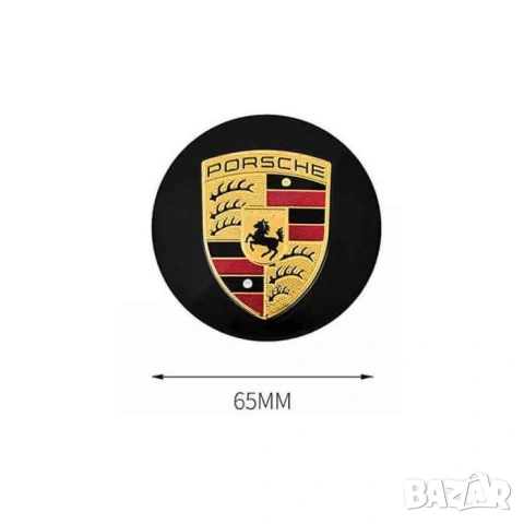 капачки за джанти Порше Porsche черни 65мм комплект от 4 броя , снимка 3 - Аксесоари и консумативи - 41463210