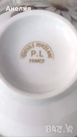 Сетове с маргаритки фин костен порцелан , снимка 4 - Чаши - 49382255