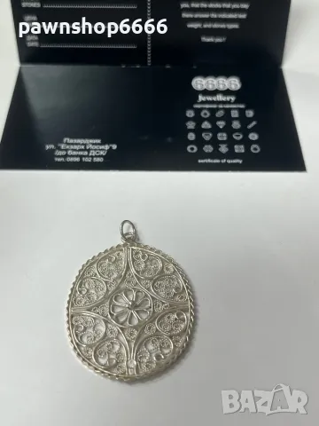 Ръчно изработена сребърна висулка във филигранен стил 925, снимка 7 - Колиета, медальони, синджири - 48585791