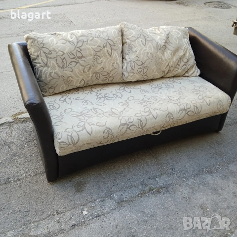 диван,разтегателен,кожа, снимка 2 - Дивани и мека мебел - 54228084