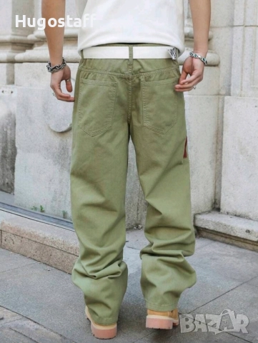 Нови военни дънки  Casual Loose Fit Jeans панталони карго Л, снимка 2 - Дънки - 52034089