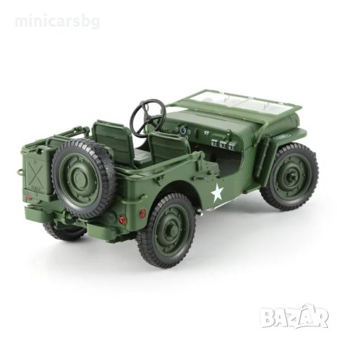 Метални коли - Метален Военен Джип USA 1:18 – Military Jeep,, снимка 7 - Колекции - 34908068