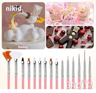 15 бр сет фини тънки тънка четка четки и точкатор сладкарски декорация торта и маникюр нокти, снимка 3 - Други - 44210784