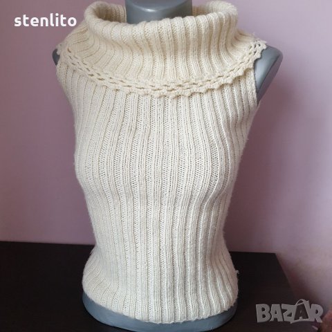 Ръчно плетиво дамски топ размер ХS/S, снимка 3 - Блузи с дълъг ръкав и пуловери - 31985737