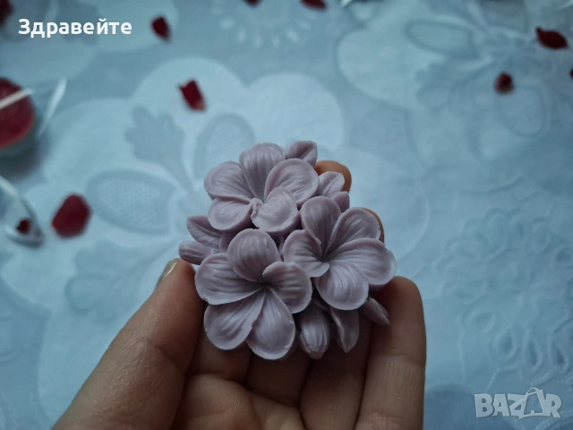 Глицеринови сапунчета "Виолетки" с аромат на виолетки и ванилия + подарък , снимка 8 - Козметика за тяло - 53098355