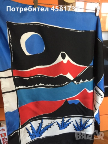 Копринен шал с флорален десен, снимка 11 - Шалове - 51759080