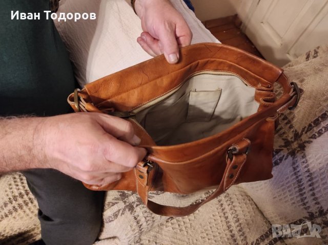 Дамска чанта Tiberland от телешки бокс, снимка 2 - Чанти - 35298012