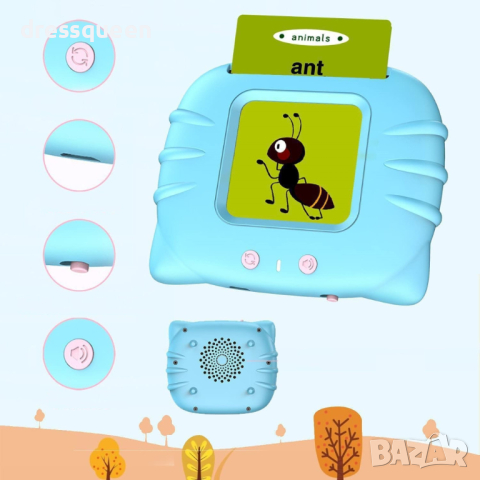 4104 Играчка за изучаване на английски език - аудио четец с картинки, снимка 7 - Образователни игри - 44613057