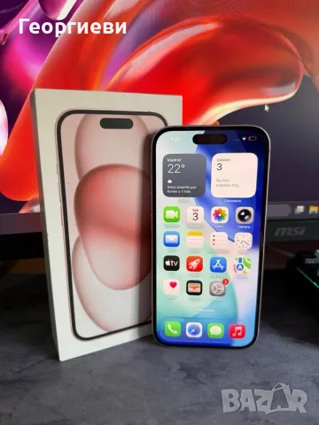 iPhone 15 128GB Розов с нова Оригинална батерия 