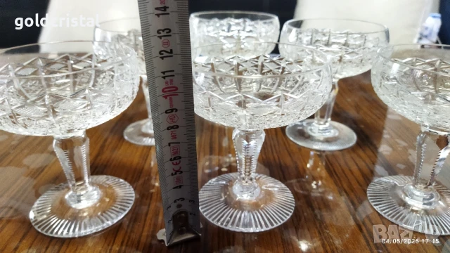 кристални чаши Бохемия , снимка 2 - Антикварни и старинни предмети - 50541244