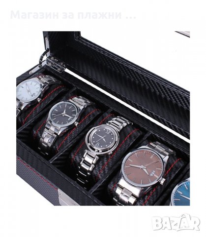 КУТИЯ ЗА ЧАСОВНИЦИ КАРБОН С 6 ОТДЕЛЕНИЯ - код 2166, снимка 6 - Други - 34207109