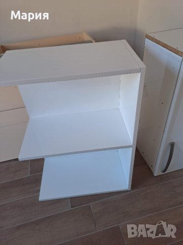 3 бр. горни шкафове за кухня, МДФ бял гланц, снимка 12 - Кухни - 44231551