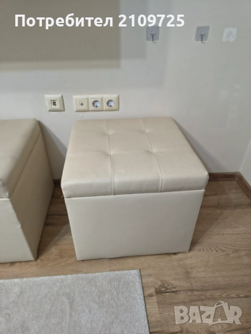 Продавам Пейка и табуретка тип ракла кожени , снимка 4 - Дивани и мека мебел - 52259377