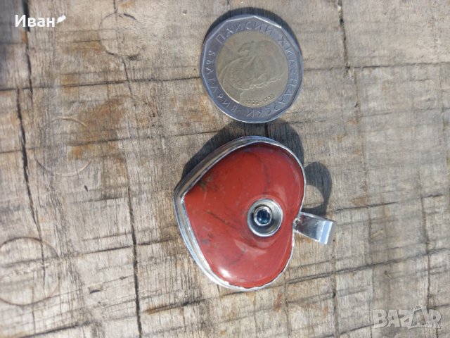 Висулка с яспис, снимка 2 - Колиета, медальони, синджири - 30403942