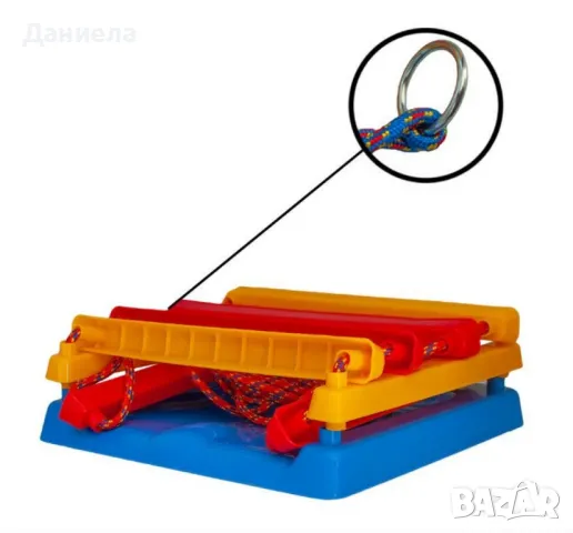 Детска люлка със закрепващи въжета и метални халки, снимка 5 - Други - 49812893