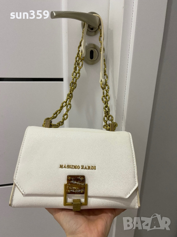 Бяла чанта Massimo Zardi , снимка 5 - Чанти - 44620381