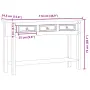 vidaXL Конзолна маса "Corona" 114x34,5x73 см Масивна дървесина, бор, снимка 9