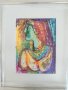 Дечко Узунов  смесена техника пастел и акварел, снимка 2