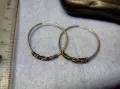 СТАРИ СРЕБЪРНИ ОБЕЦИ СРЕБРО 925 КЛАСИЧЕСКА РЕТРО ОРНАМЕНТИКА КРАЛСКА ПЛЕТКА РЪЧНА ФИНА РАБОТА 47474, снимка 5
