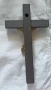 Дървен кръст със месингово разпятие, снимка 4