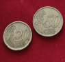 Два броя Испански Евро монети от (20) и(50) цента. Със лика на Мигел де Сервантес. , снимка 2