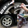 Бял маркер за боядисване на букви на гуми за кола автомобил мотор джип велосипед + ПОДАРЪК