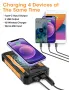 Външна соларна батерия 36000 mAh, DJROLL преносимо безжично зарядно  Solar Power Bank, снимка 2