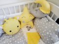 Спален комплект в сиво и жълто за бебе, снимка 2