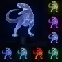 Холограмна 3D LED лампа Т-Rex динозавър, снимка 2